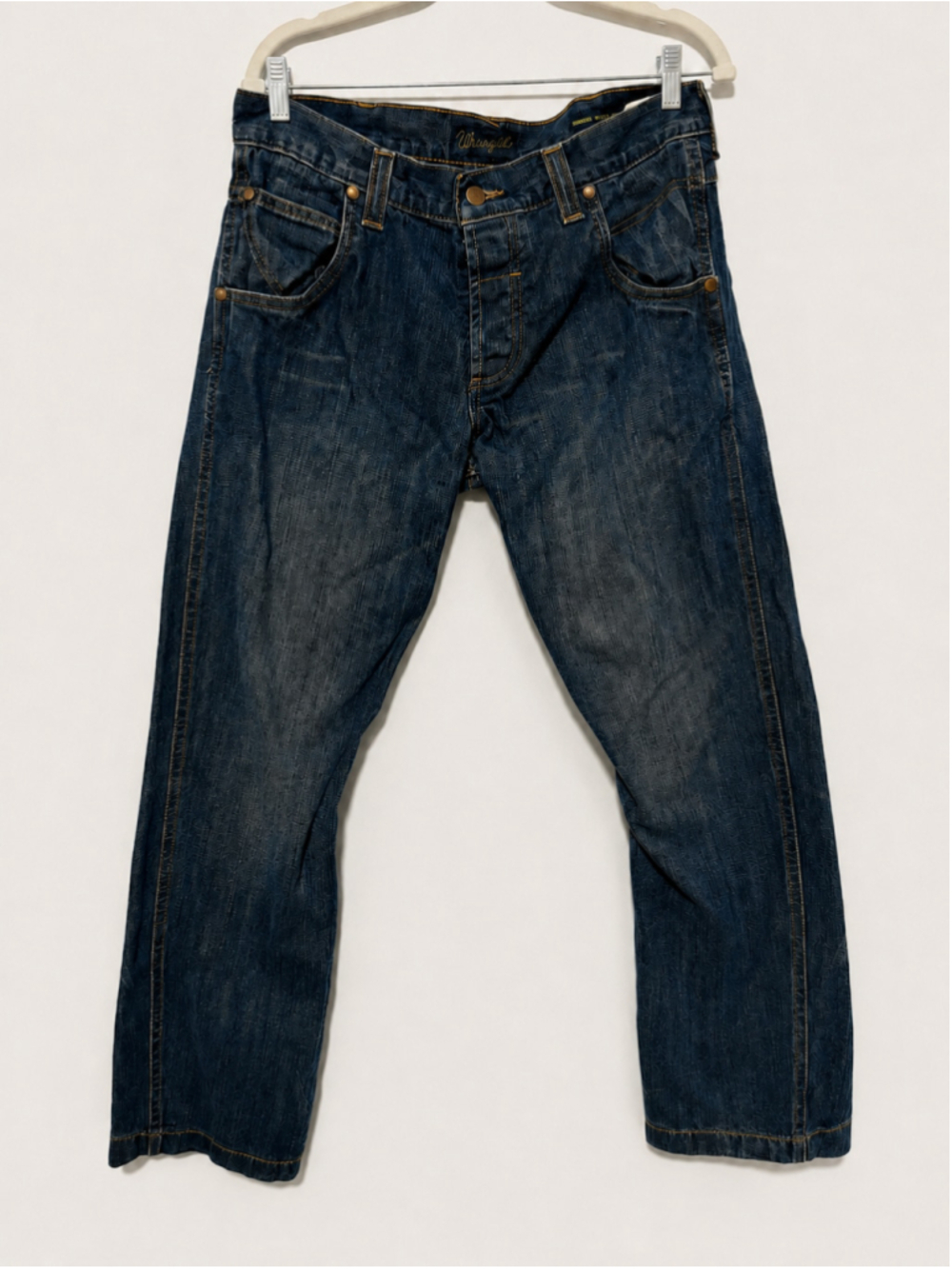 Wrangler Seminole Jeans Mens 32x32 Low Rise Easy Straight Leg Dark Wash Western
